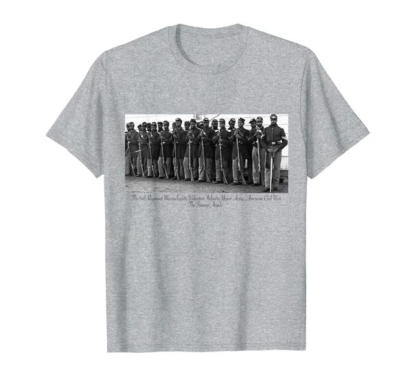 

us civil war legacy all black regiment tee, White;black