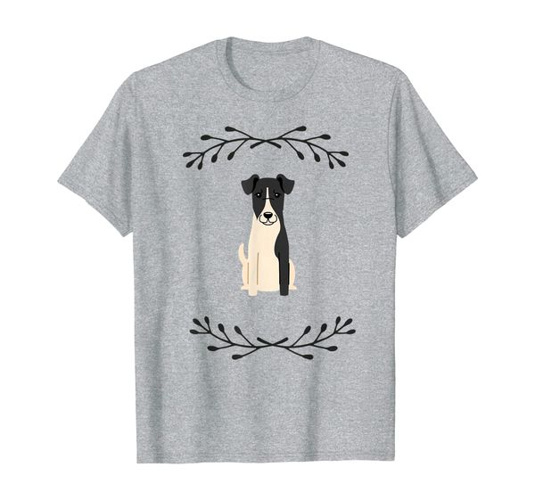 

smooth fox terrier dog lover t-shirt, White;black