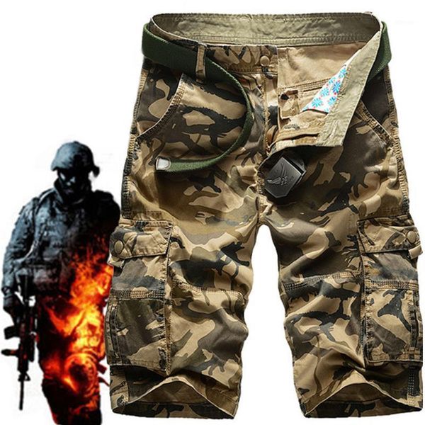 

men summer fashion camouflage cargo shorts military casual men's, White;black