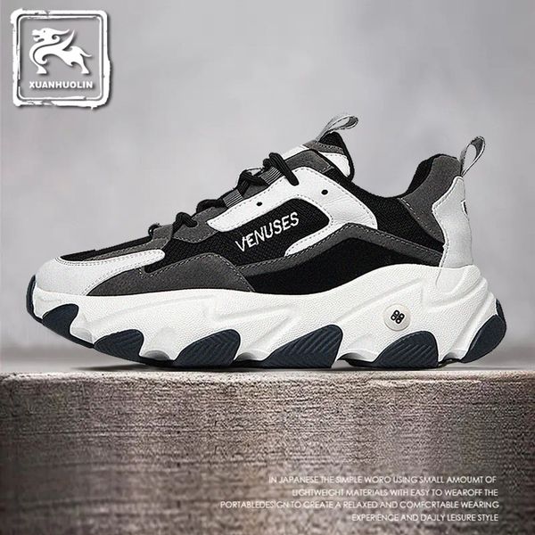 

ns-20118 autumn thick soled shoes sports men's korean fashion daddy spring casual, Black;white