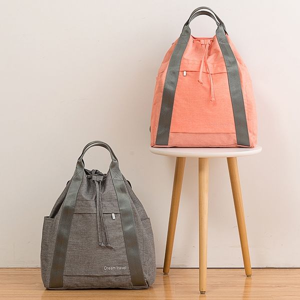 

new travel waterproof drawstring band mouth portable backpack