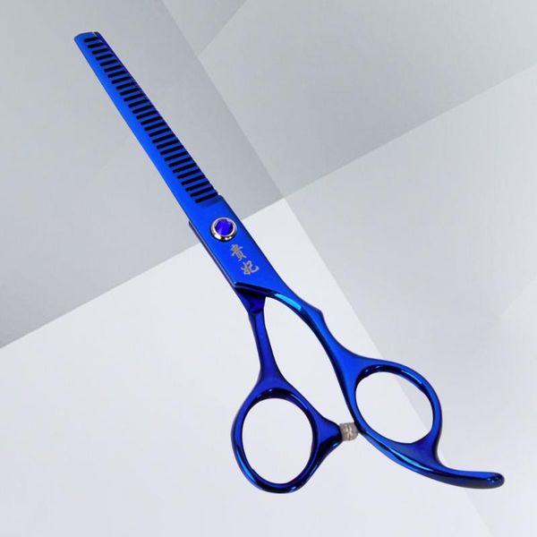 

hair scissors 1pc cutting professional barber snips tool salon hairdressing (blue)