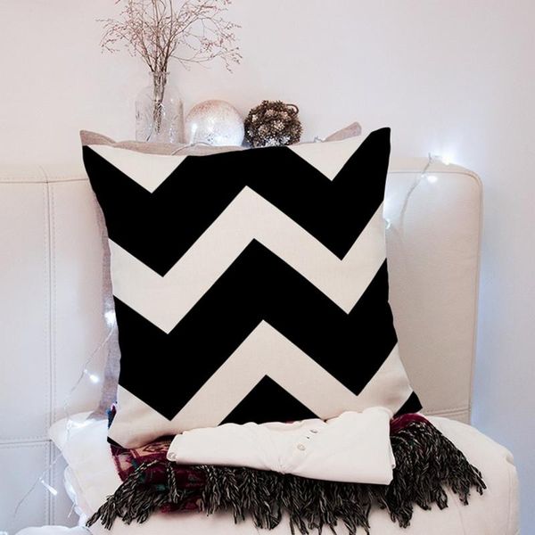 

pillow case geometric pillowcase simple fashion linen household bedroom sofa car cushion covers 45x45 creative printed