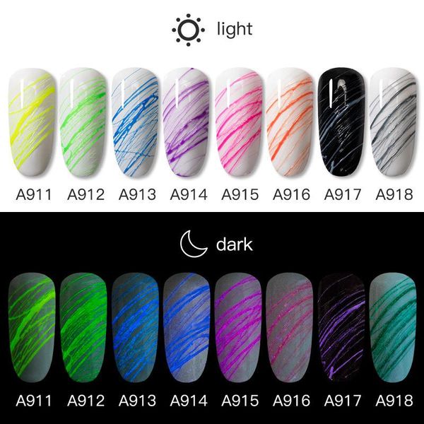 

nail gel luminous painting glue 5ml art bright elastic polish potherapy unique spider, Red;pink