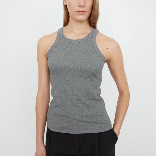 

women's tanks & camis women racer vest solid color four colors all-match elastic cotton knit explosion, White