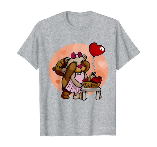 

two cute bears in love t-shirt, White;black