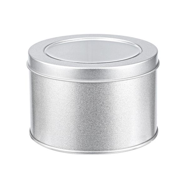 Металлические круглые коробки алюминиевые консервные банки с прозрачной верхней оконной упаковкой баночки для домашней формы для выпечки