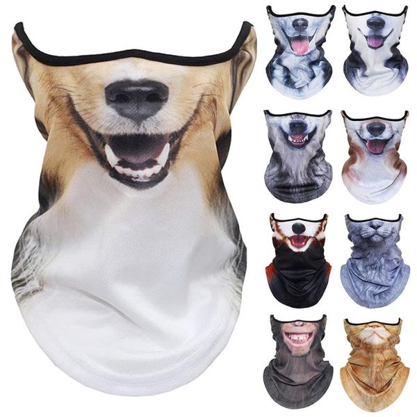 

cycling motorcycle head scarf neck warmer face mask ski balaclava headband camping hiking scarves multi function bandanas caps & masks, Black