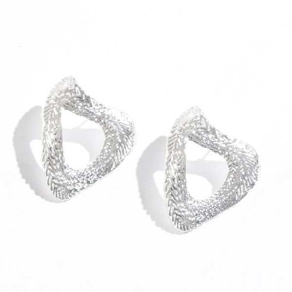 

personalized simple triangular texture earrings fashion net red