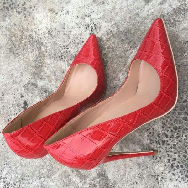 

fashion women lady red patent leather poined toe high heel shoe pump high-heeled shoes wedding 12cm dress, Black