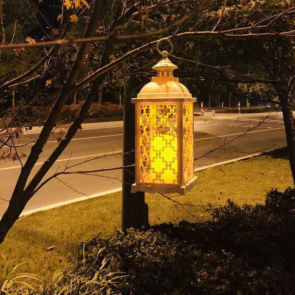 

outdoor wall lamps european wrought iron glass windproof lamp candle table wedding garden home decoration hanging