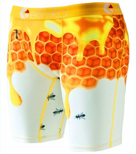 

underpants fashion men ethika boxers camouflage designer tight panties male ice silk boxer long shorts sport man, Black;white