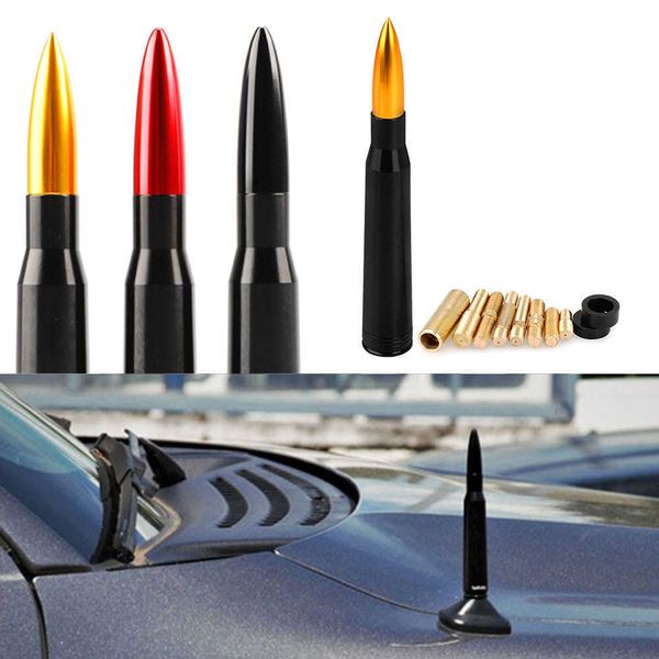 

universal car bullet antenna roof am/fm radio reinforced signal auto roof aerial waterproof 5.5 inches signal (product marking support)