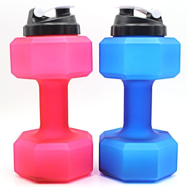 

water bottles sport bottled plastic dumbbells large capacity gym bicycle fitness outdoor cycling camping kettle 50uu009