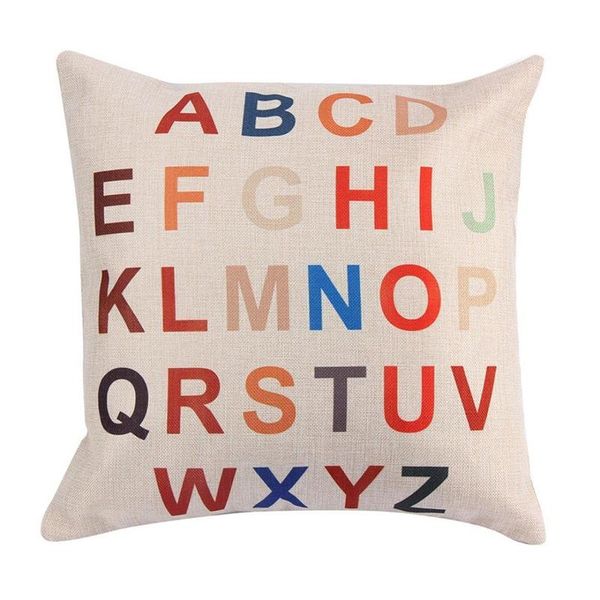 

fashion pillowcase sofa waist pillow home decoration (a b c d 26 letters) case