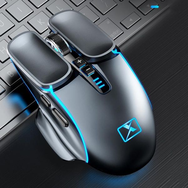 

mice 2.4ghz wireless gaming mouse ergonomic rechargeable 6 keys breathing rgb led 2400 dpi for lapcomputer gamer