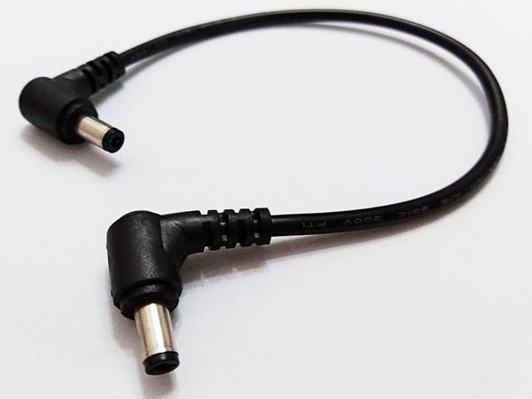 

dual 90 degree right angled dc 12v power cable 5.5x2.5mm male plug m/m connector extension cord/10pcs