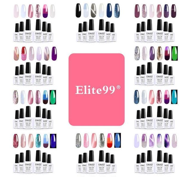 

elite99 6 pieces color gel polish with magnet stick set soak off uv led hybrid varnish 10ml for salon manicure1