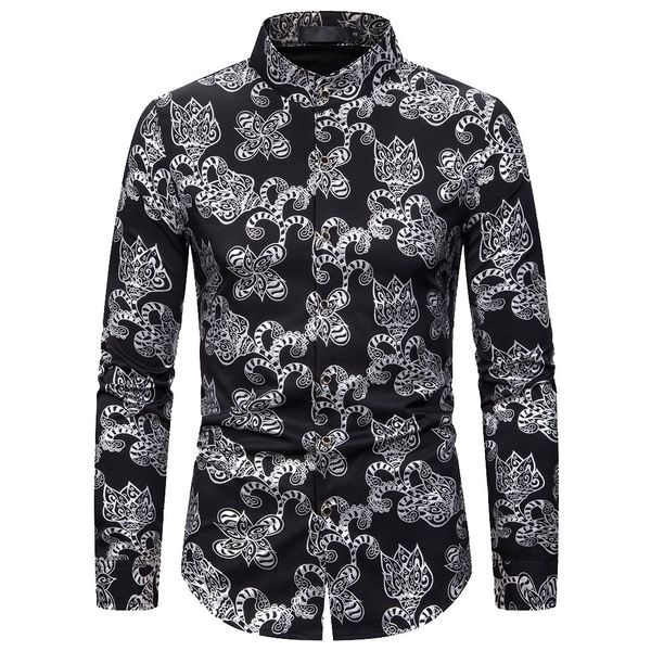 

men casual shirt spring/autumn regular broadcloth men's shirt casual fashion long sleeve beach loose, White;black