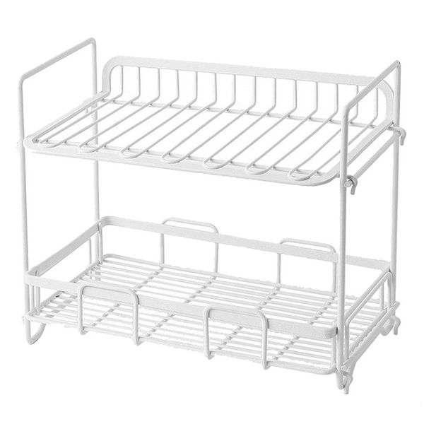 

kitchen storage & organization organiser wrought iron shelf,double layer seasoning rack deskbathroom shelf