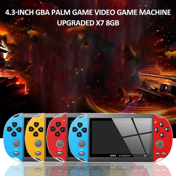 

portable game players 4.3 inch for gba handheld console x7 video player 300 retro games lcd display children