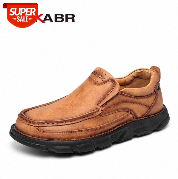 

DEKABR Newly Men's Genuine Leather Shoes Size 39-48 Leather Soft Anti-slip Driving Shoes Men Business Dress Platform #cD0F