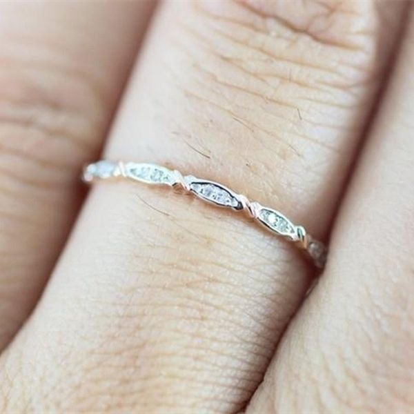 

wedding rings fashion rose gold engagement ring for women party jewelry gifts, Slivery;golden