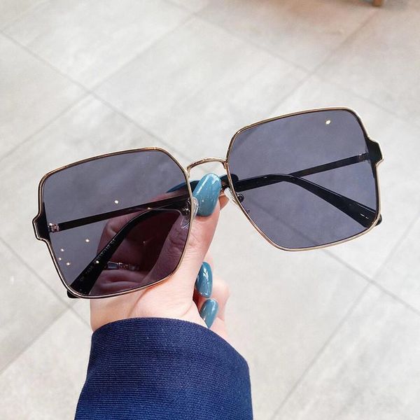 

sunglasses 2021 alloy square designer for women vintage luxury sun glasses elegant oversized fashion trend shades, White;black