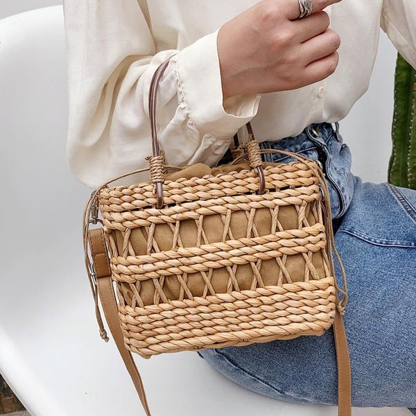 

evening bags straw for women 2021 summer hand-woven rattan bag handmade woven purse wicker beach bohemia bali handbag bolsos mimbre