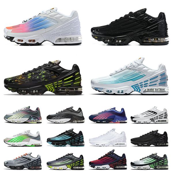 

sell well tn 3 tuned iii trainers leather sport shoes men women all white black silver air aqua volt obsidian with gold symbol running tns p, White;red