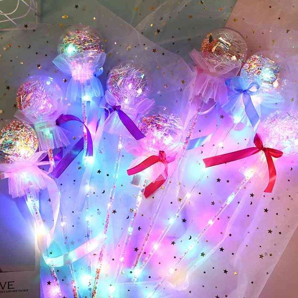 

light with bow magic led toy light fairy wand net red wave ball
