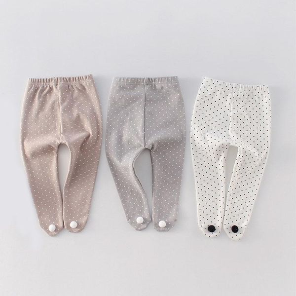 

footies 2021 spring and autumn baby cotton pantyhose boy girl cute polka dot wild pp pants girls tights, Blue