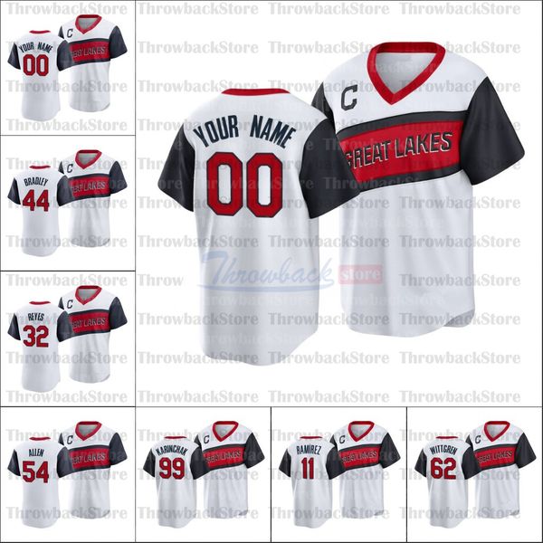 

2021 little league classic jersey shane bieber carlos santana oliver perez naquin oscar mercado eddie rosario allen reyes rivera carrasco, Blue;black
