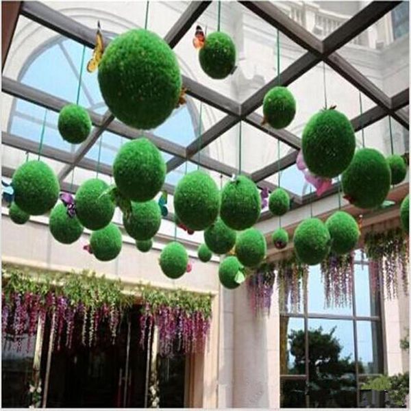 

artificial plastic milan grass plant kissing ball hanging craft ornament for home garden wedding centerpiece decoration supplies decorative