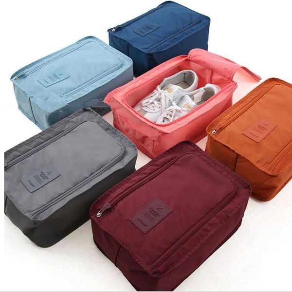 

1pc shoe storage bag travel folding boxes organizer oxford cloth breathable zipper waterproof bags