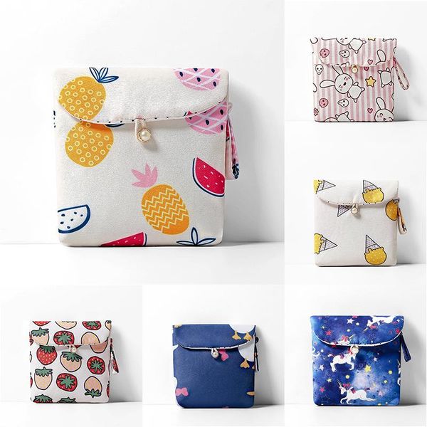 

waterproof tampon storage bag cute sanitary pad pouches portable makeup lipstick key earphone data cables organizer bags