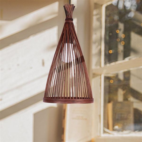 

chandeliers rustic bamboo woven natural ceiling lights with bulb