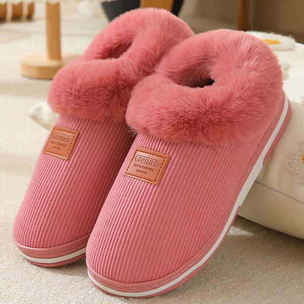 

home cotton boots warm plush winter women boots couples indoor shoes 2022 winter men home casual warm boots women shoes men, Red;white