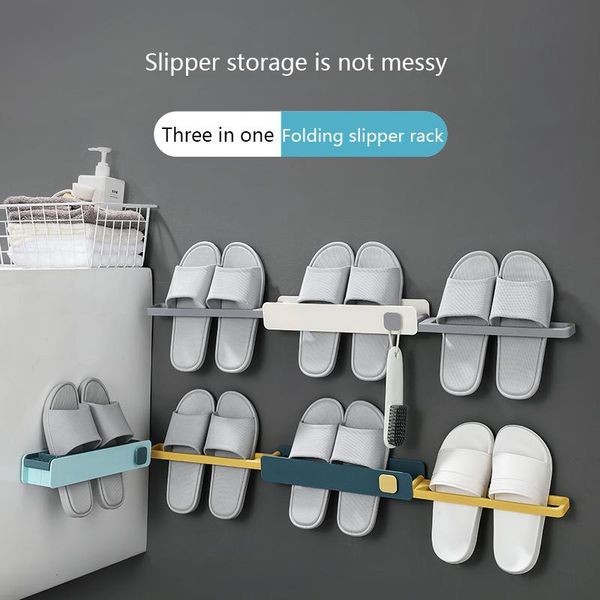 

three in one folding slipper rack, no hole, bathroom towel change shoe rack qdrr *32 clothing & wardrobe storage
