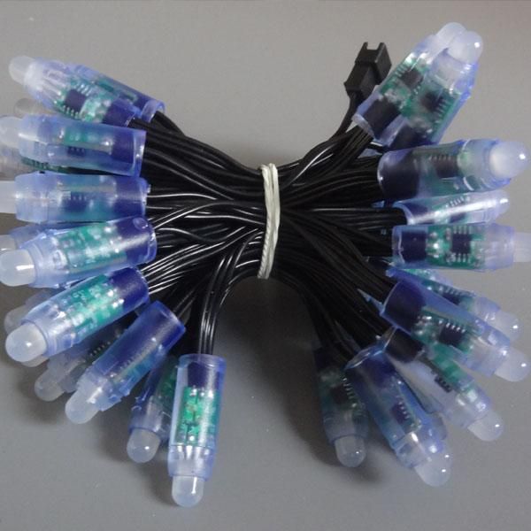 

modules dc12v ws2811 pixel node,50pcs a string,ip68 rated,epoxy resin filled,with all black wire