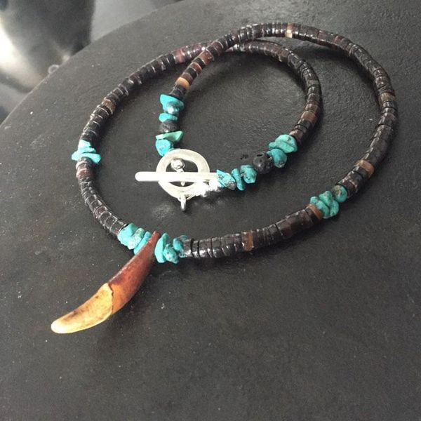 

wolf tooth, men's necklace, tooth chokers, Golden;silver