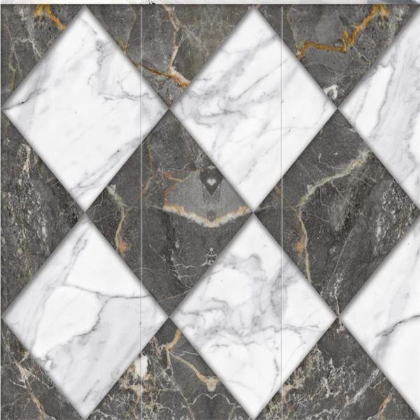 

custom po wallpaper black and white gray geometric marble wallpapers background wall 3d stereoscopic