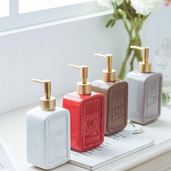 

household english embossed ceramic push-type lotion bottle hand sanitizer soap dispenser travel bathroom accessorie liquid