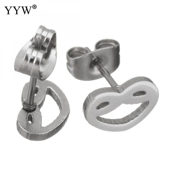 

stud 2021 stylish mini heart earrings for women cute stainless steel earring minimalist jewelry accessories gift 12pair, Golden;silver