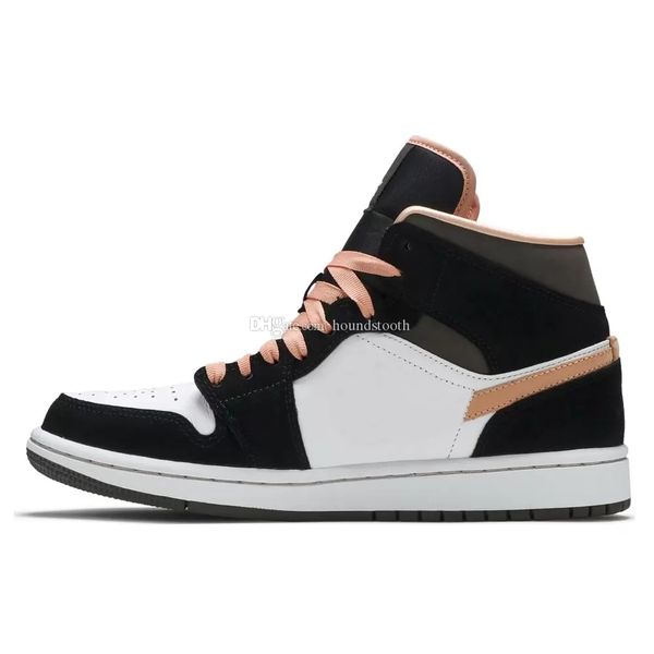 

jumpman wmns 1 mid sepeach mocha basketball shoes 1s sneakers dh0210 100