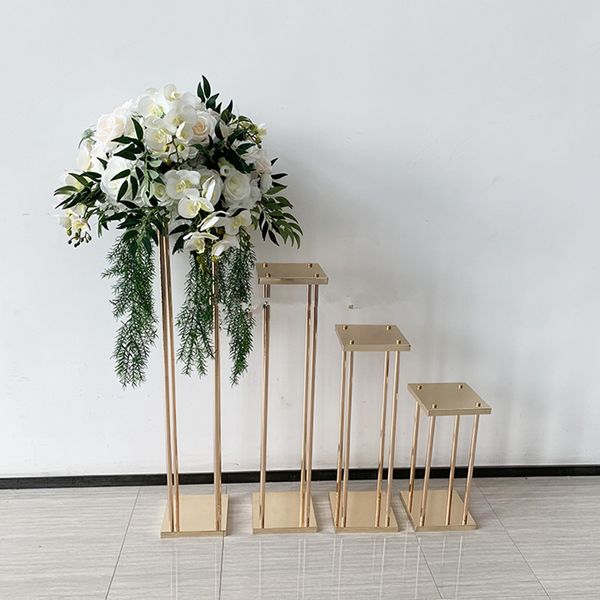 decorazione Matrimonio Colonna Vaso da pavimento Supporto per fiori alto bianco composizione floreale decorativa per centrotavola per matrimoni senyu873