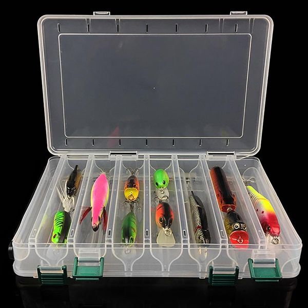 

fishing accessories 8 types waterproof tackle box plastic double side bait lure hooks storage boxes for