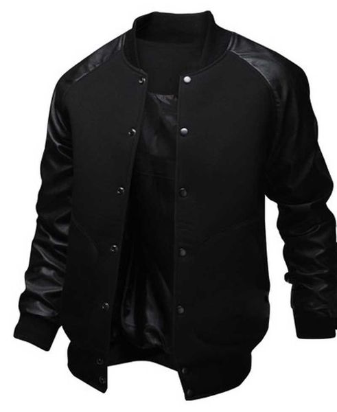 Зогаа мужская бейсболка осень мода прохладный пиджак куртка пэчворк стойки воротник повседневная тонкая подходящая куртки и пальто для мужчин x0621