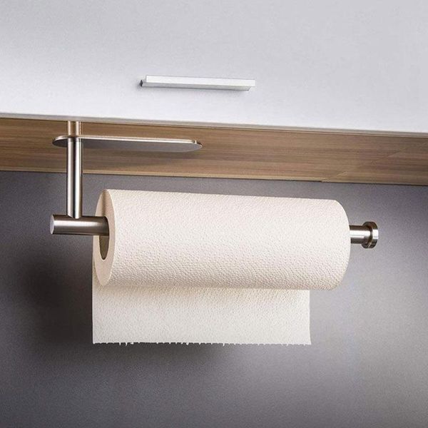 

toilet paper holders kitchen roll self adhesive wall mount holder stainless steel bathroom tissue towel accessories rack