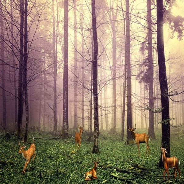 

wallpapers drop colomac forest wallpaper green woods landscape for bed room wall living papel mural 3d